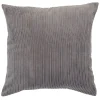 Housse de coussin imitation velours 40x40cm gris à rayures