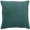 Housse de coussin imitation velours 40x40cm vert à rayures