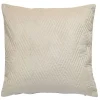 Housse de coussin imitation velours 40x40cm beige motif pinsonic