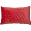 Housse de coussin losange en relief rouge brique