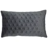 Housse de coussin losange en relief gris anthracite