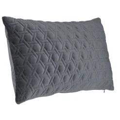 Housse de coussin losange en relief gris anthracite