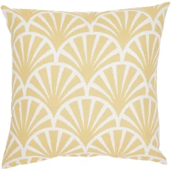 Housse de coussin motif imprimé plume de paon