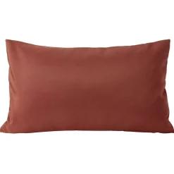 Housse de coussin polyester 30x50cm terracotta