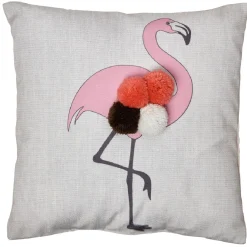 Housse de coussin pompons
