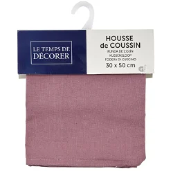 Housse de coussin rectangle figue uni