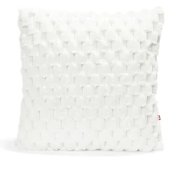 Housse de coussin ronds fausse fourrure lapin 45x45cm - 3 modèles