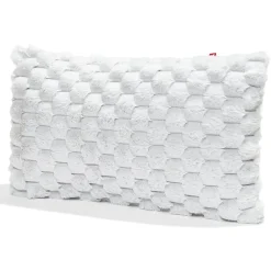 Housse de coussin ronds fausse fourrure lapin 30x50cm - 3 modèles