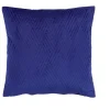 Housse de coussin velours motif pinsonic bleu nuit