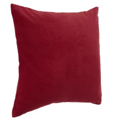 Housse de coussin velours rouge