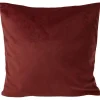 Housse de coussin velours 40x40cm terracotta