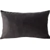Housse de coussin velours 30x50cm gris