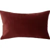 Housse de coussin velours 30x50cm terracotta