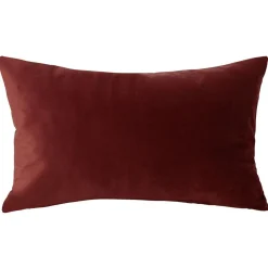 Housse de coussin velours 30x50cm terracotta