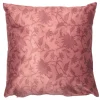 Housse de coussin vieux rose motif végétal