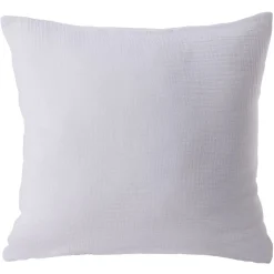 Housse de coussin 40x40cm gaze de coton blanc