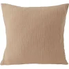 Housse de coussin 40x40cm gaze de coton orange