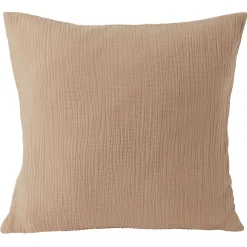 Housse de coussin 40x40cm gaze de coton orange