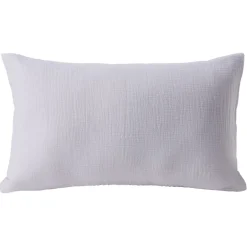 Housse de coussin 30x50cm gaze de coton blanc