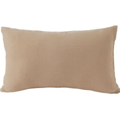 Housse de coussin 30x50cm gaze de coton orange