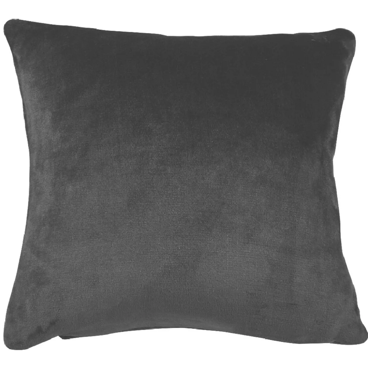 Housse de coussin 40x40cm polyester effet velours - 3 coloris