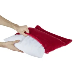 Housse de coussin 40x40cm polyester effet velours - 3 coloris