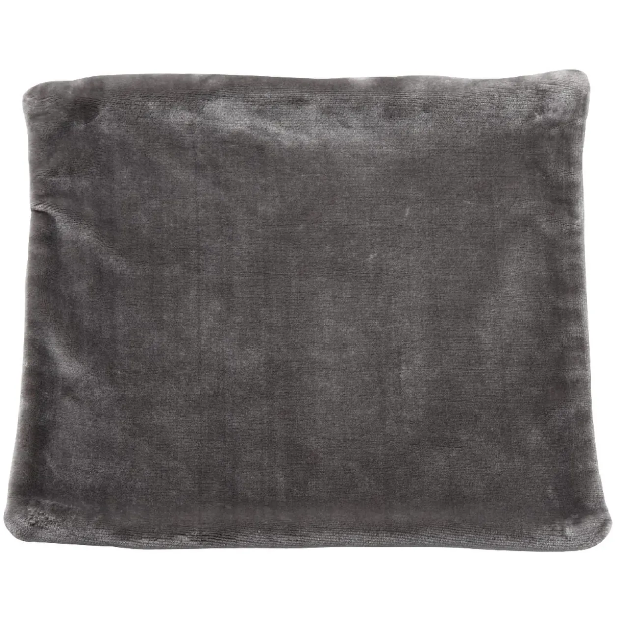Housse de coussin 40x40cm polyester effet velours - 3 coloris