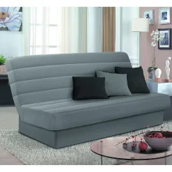 Housse matelassée pour canapé-lit gris