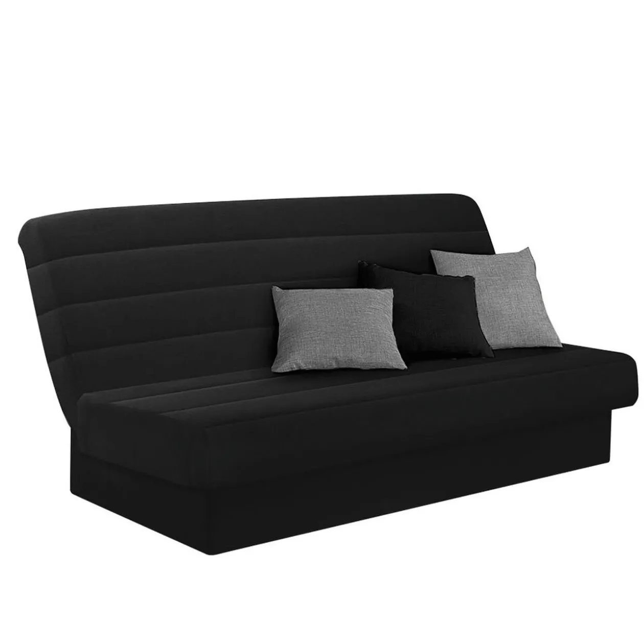 Housse matelassée pour canapé-lit noir