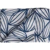 Jeté de canapé design cyclade motif feuilles bleu et blanc
