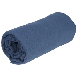 Jeté de canapé design cyclade bleu uni