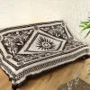 Jeté de canapé ethnique noir et blanc