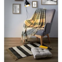 Jeté de canapé 170x250 cm design géométrique