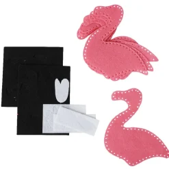 Kit créatif 4 suspensions flamants roses 3D