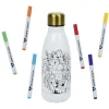 Kit gourde isotherme 350mL à colorier avec 6 marqueurs