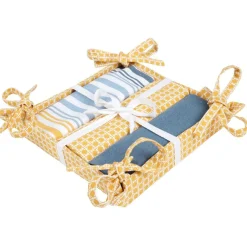 Lot 3 torchons + panière à pain