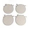 Lot de 4 galettes de chaise polyester et coton gris clair Ø38cm