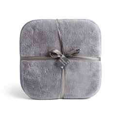 Lot de 2 galettes de chaise carrées 40x40cm gris ou blanc - 2 coloris