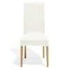 Lot de 2 housses de chaise polyester beige 45xH45x40cm