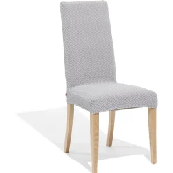 Lot de 2 housses de chaise polyester gris 45xH45x40cm