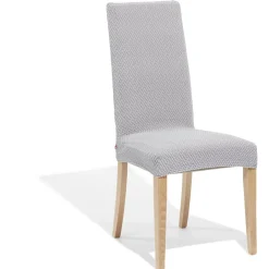 Lot de 2 housses de chaise polyester gris 45xH45x40cm