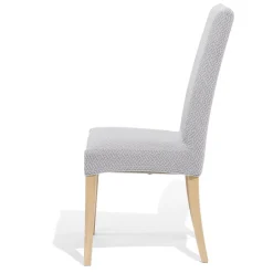 Lot de 2 housses de chaise polyester gris 45xH45x40cm