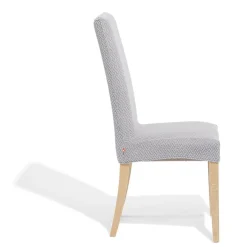 Lot de 2 housses de chaise polyester gris 45xH45x40cm