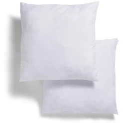 Lot de 2 oreillers en polyester blanc 60x60cm