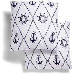 Lot de 2 oreillers en polyester imprimé 60x60cm