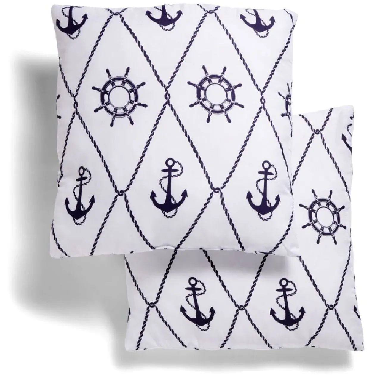 Lot de 2 oreillers en polyester imprimé 60x60cm