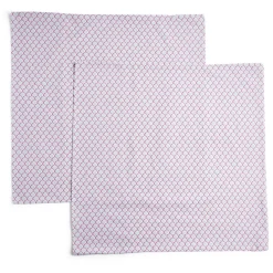 Lot de 2 taies d'oreiller en coton imprimé losanges 50x70cm