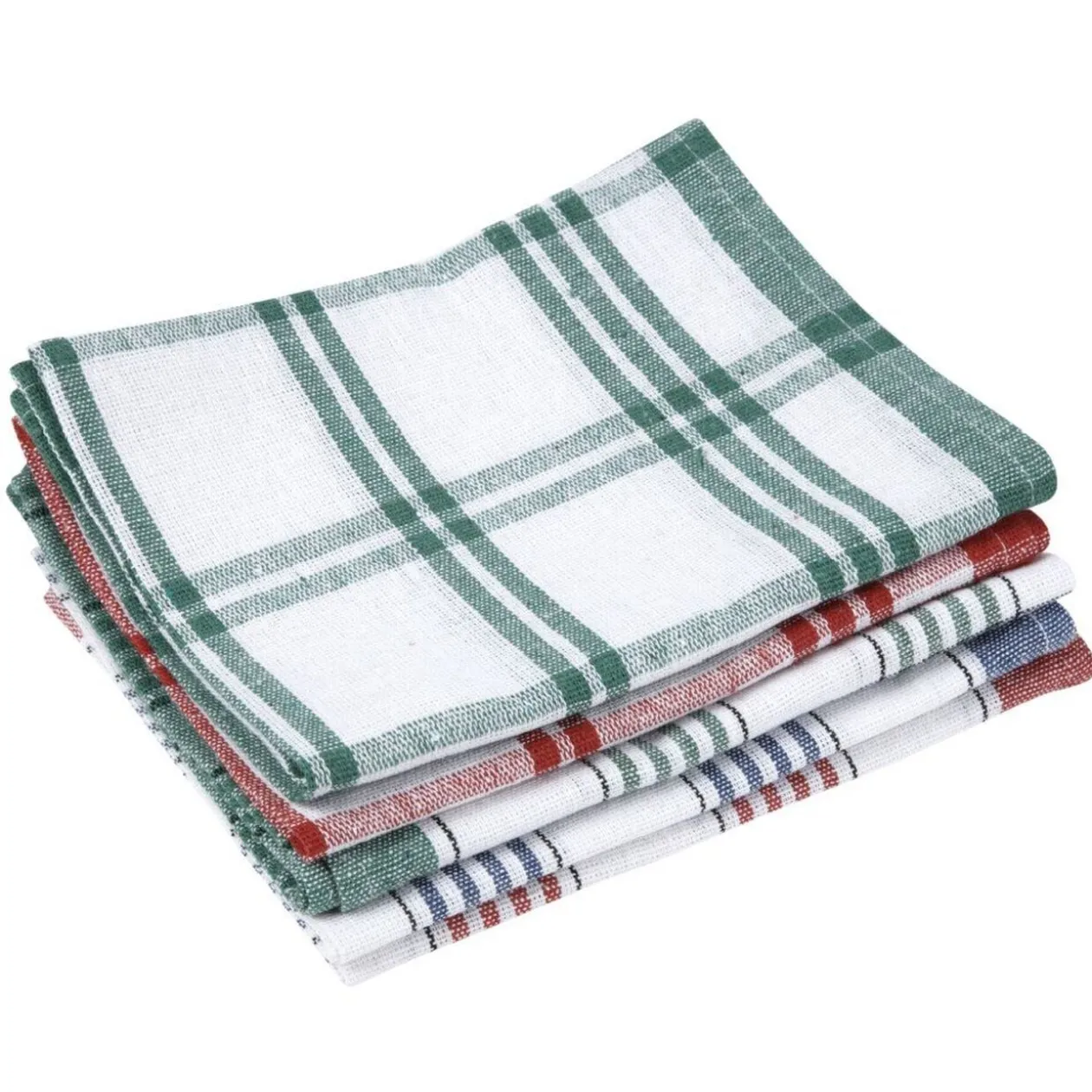 Lot de 5 torchons en coton