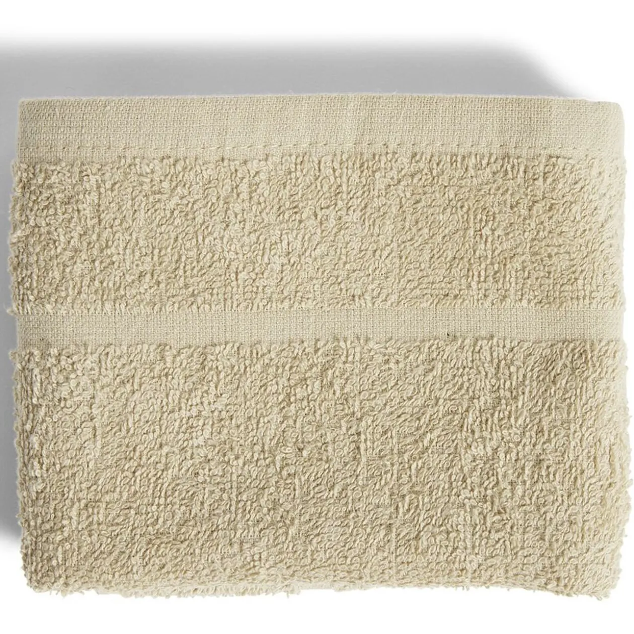 Lot de 2 torchons éponge coton beige 40x70cm