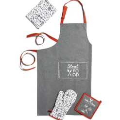 Lot tablier + torchon impriimé